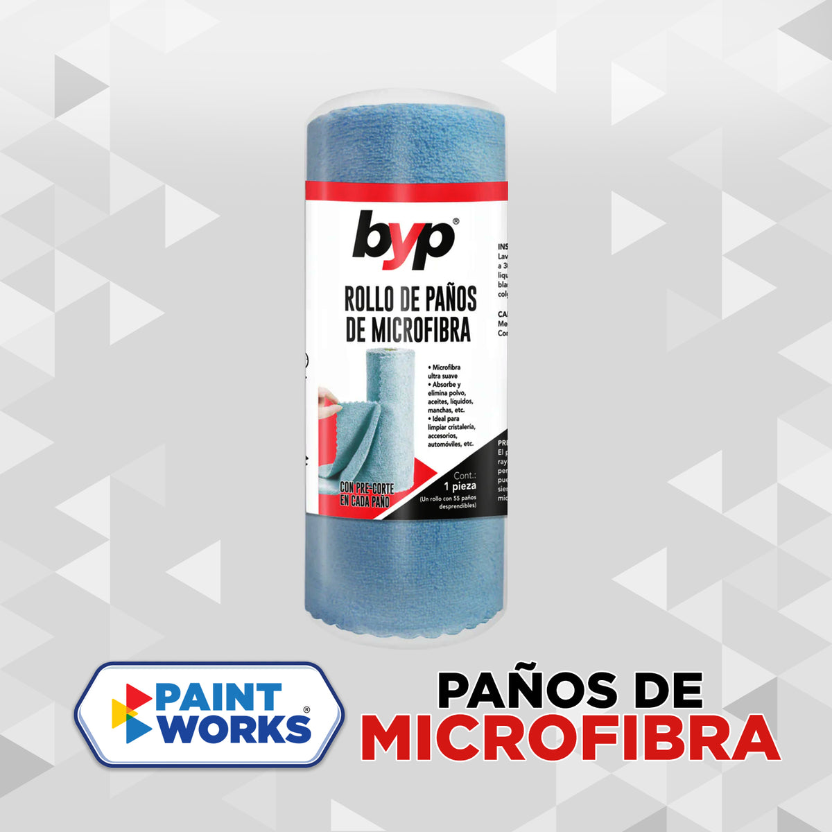 ROLLO DE PAÑOS DE MICROFIBRA