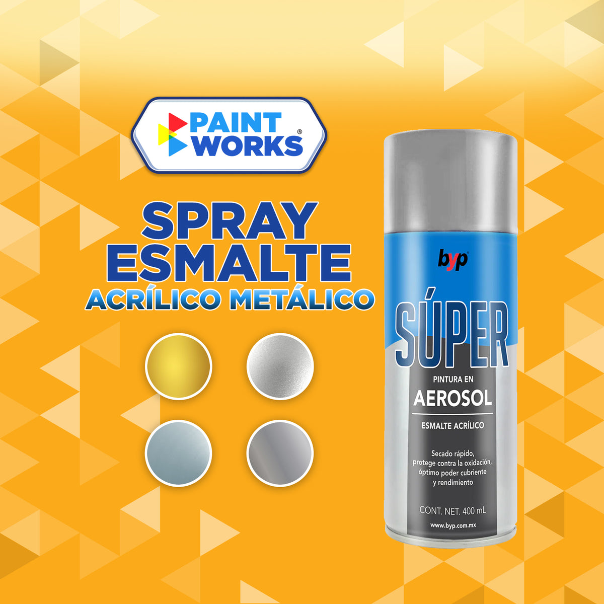SPRAY ESMALTE ACRÍLICO METÁLICO